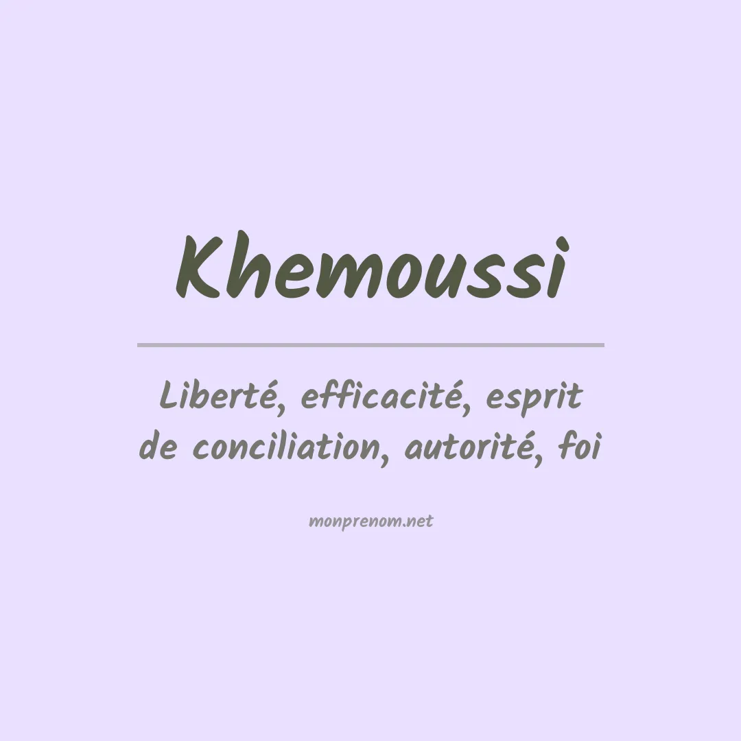 Prénom Khemoussi