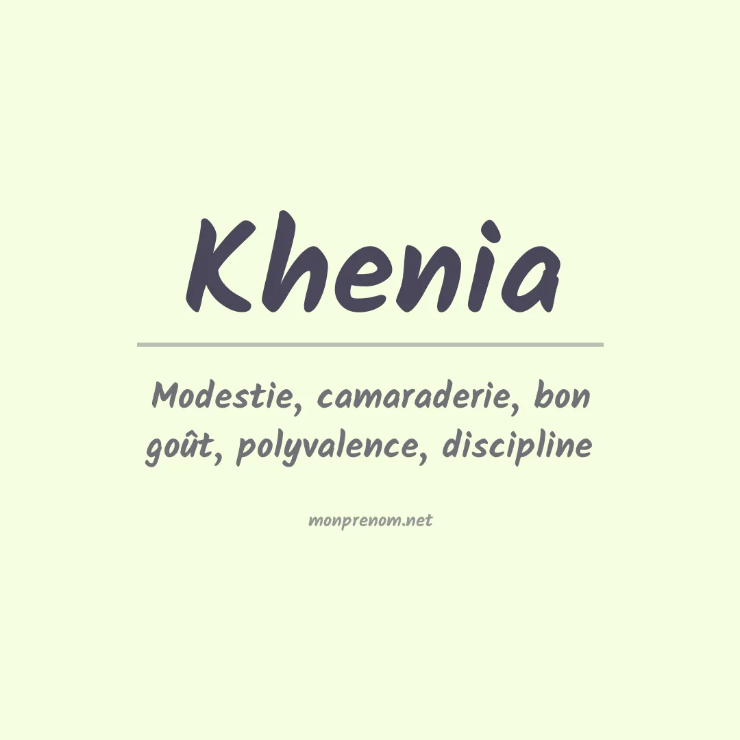 Prénom Khenia