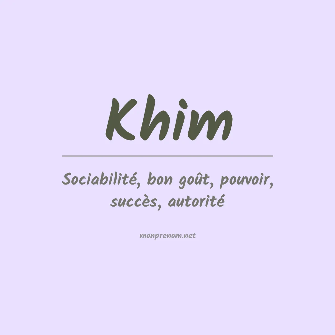 Prénom Khim