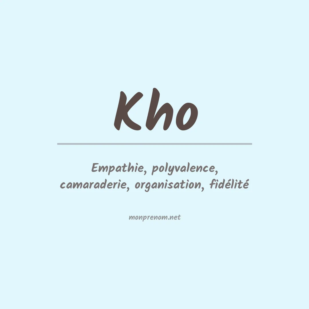 Prénom Kho