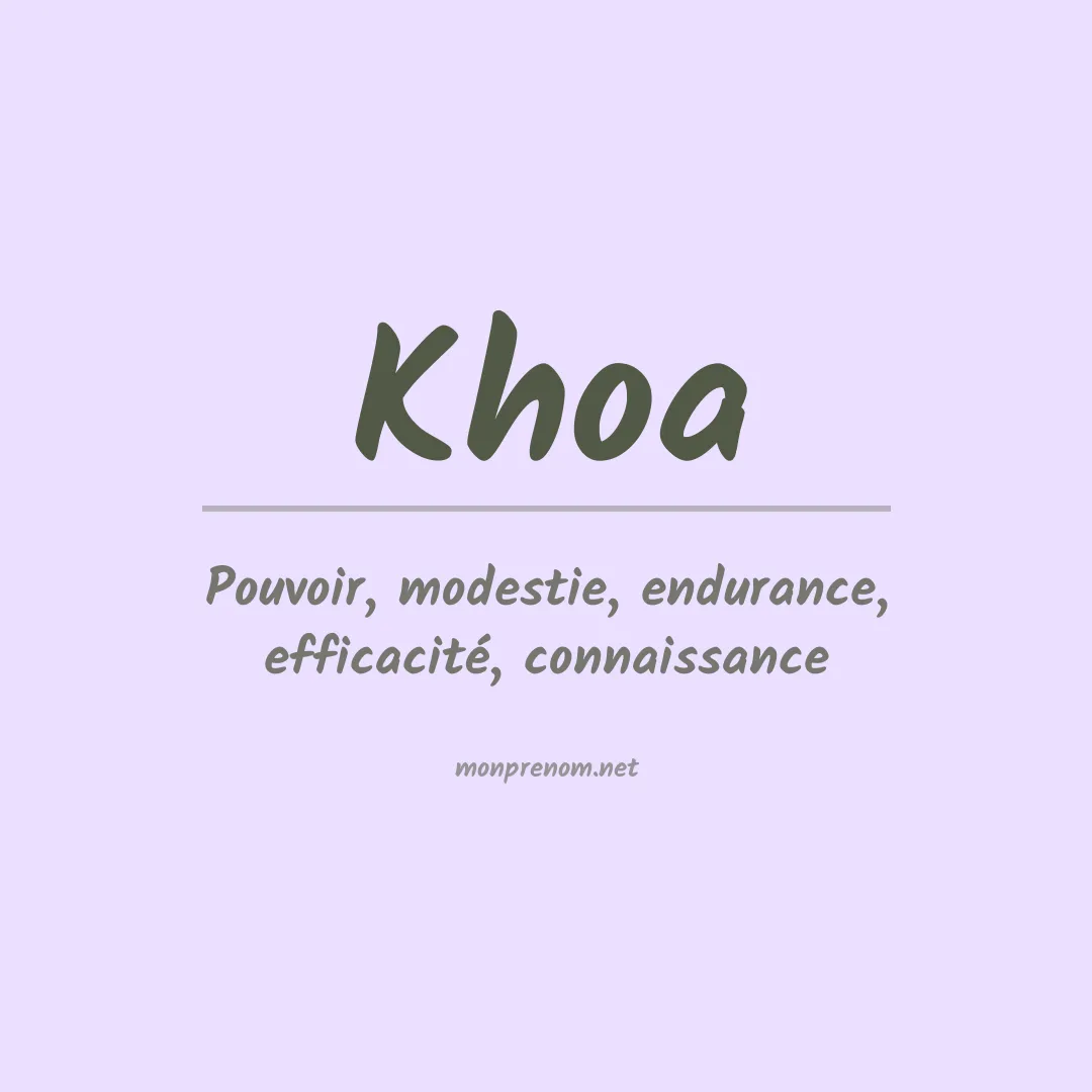 Prénom Khoa