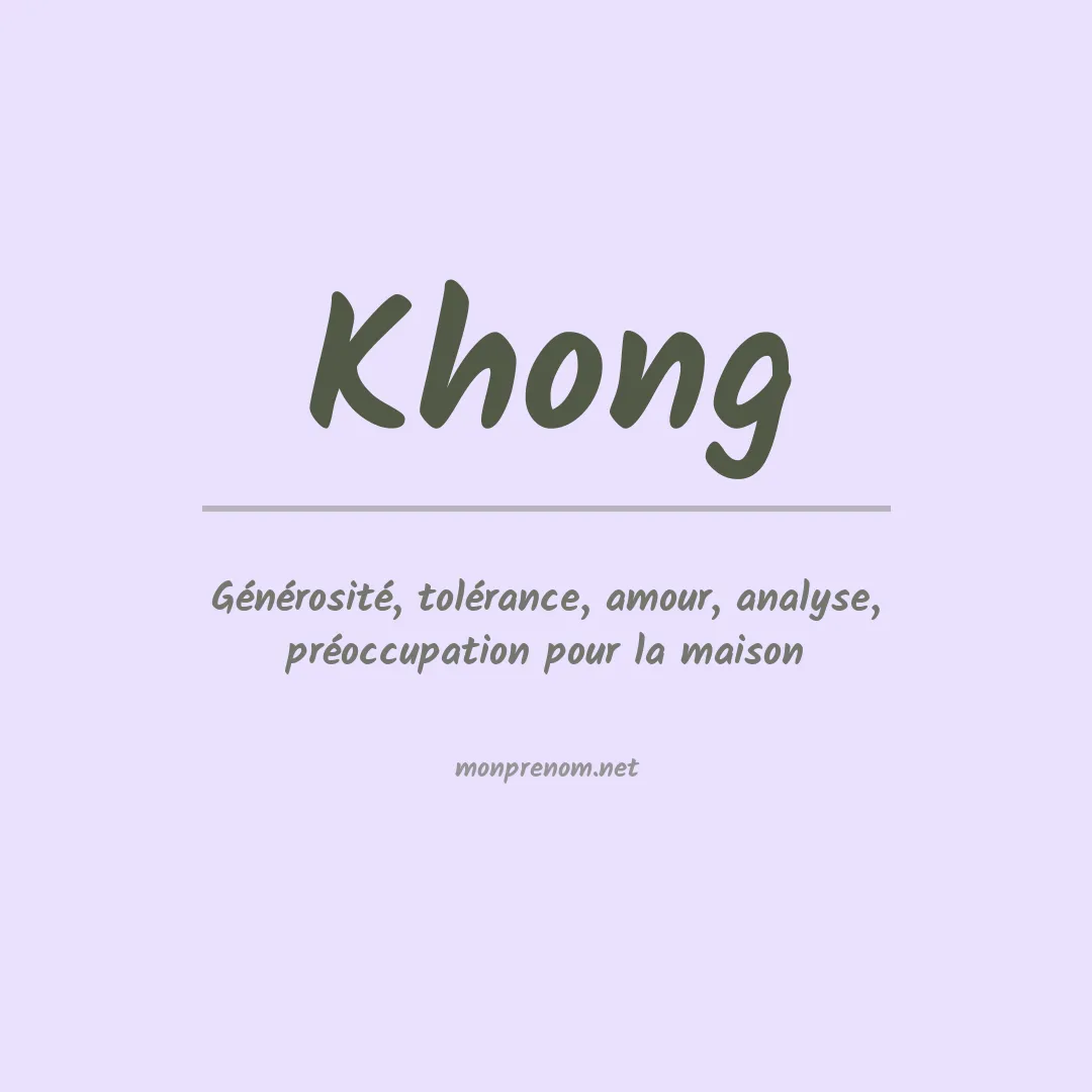 Prénom Khong