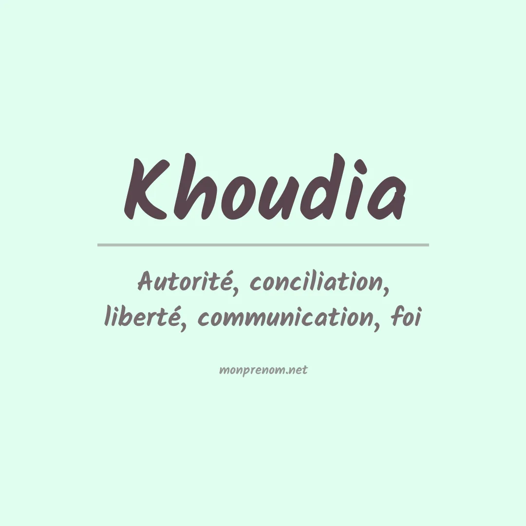 Signification du prénom Khoudia