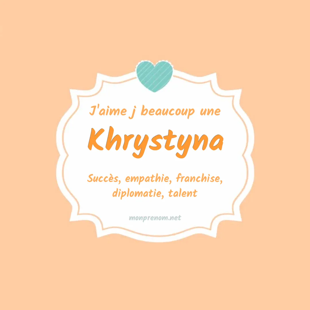 J'aime beaucoup Khrystyna