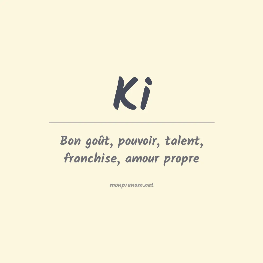 Prénom Ki