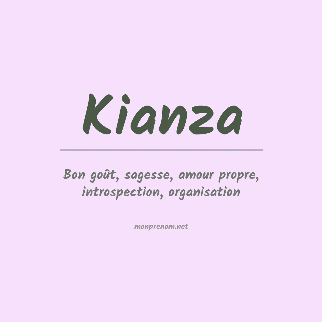 Signification du prénom Kianza