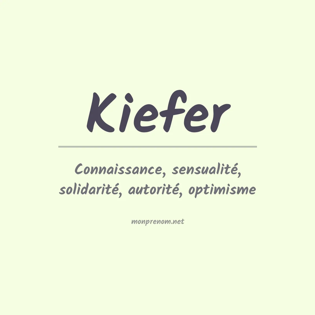 Prénom Kiefer