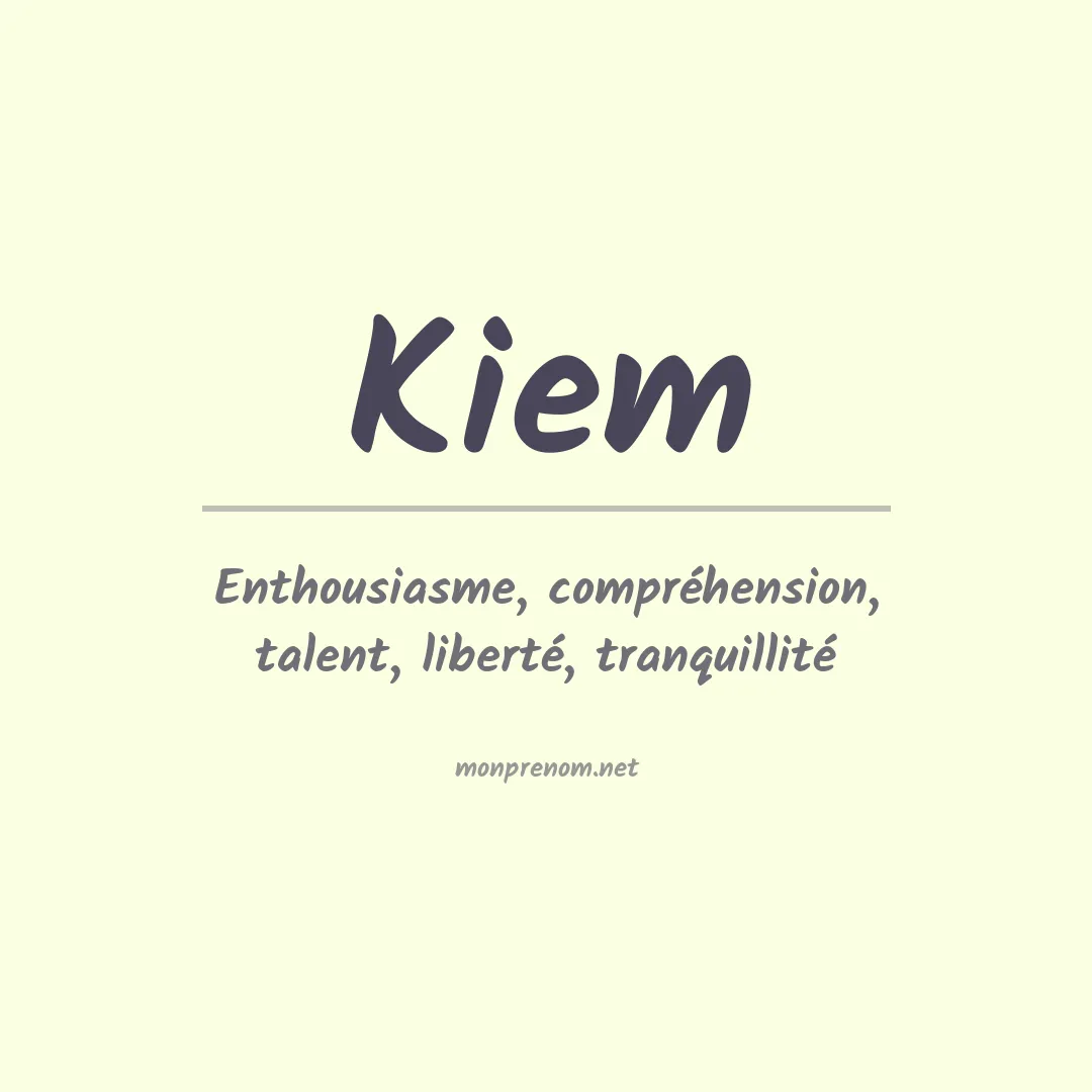 Prénom Kiem