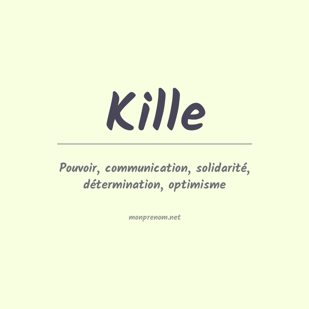 Prénom Kille