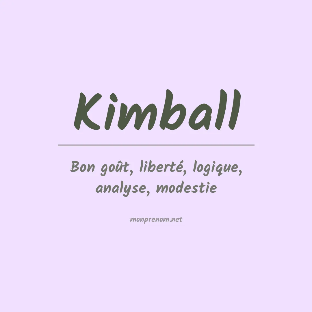 Prénom Kimball