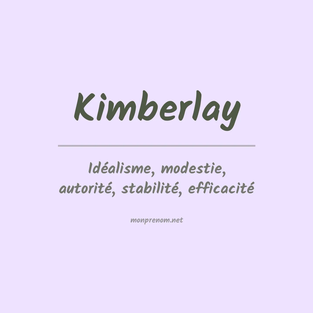 Signification du prénom Kimberlay