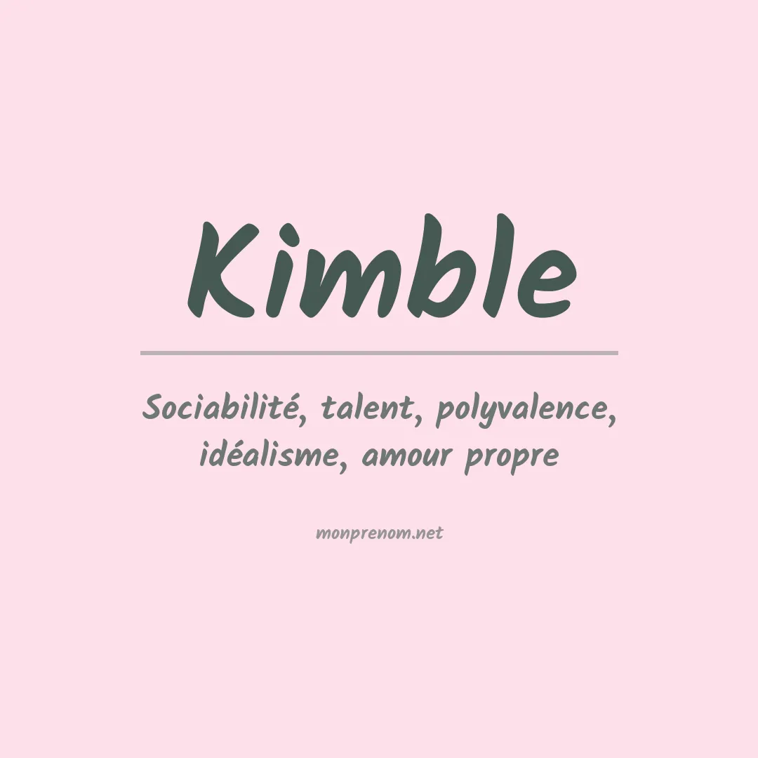 Prénom Kimble
