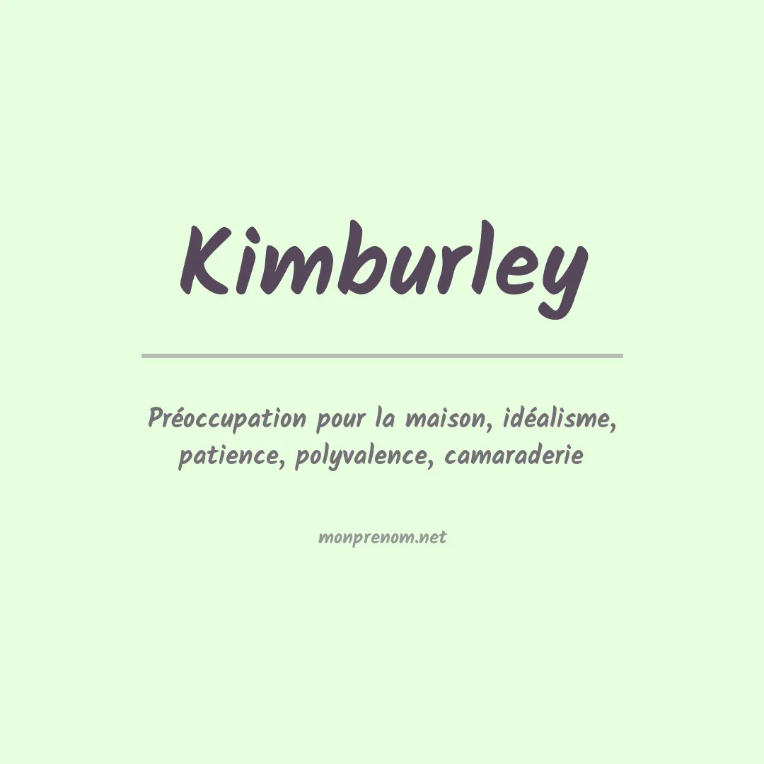 Prénom Kimburley