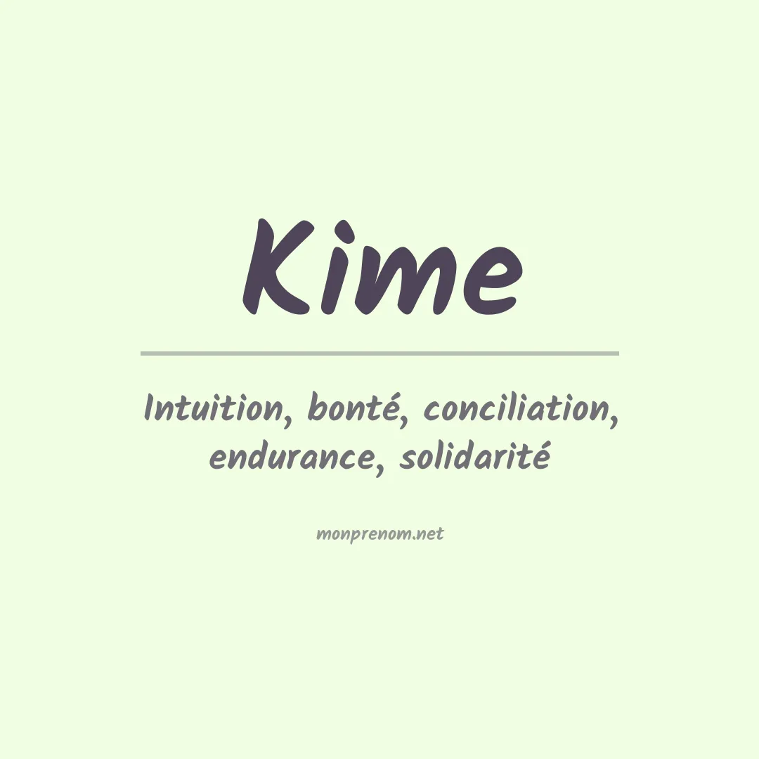 Prénom Kime
