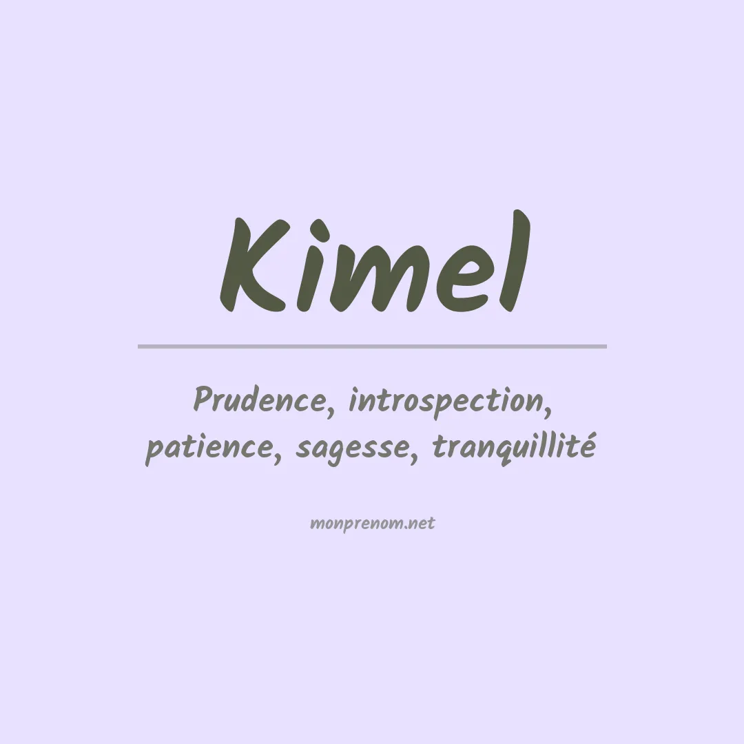 Prénom Kimel