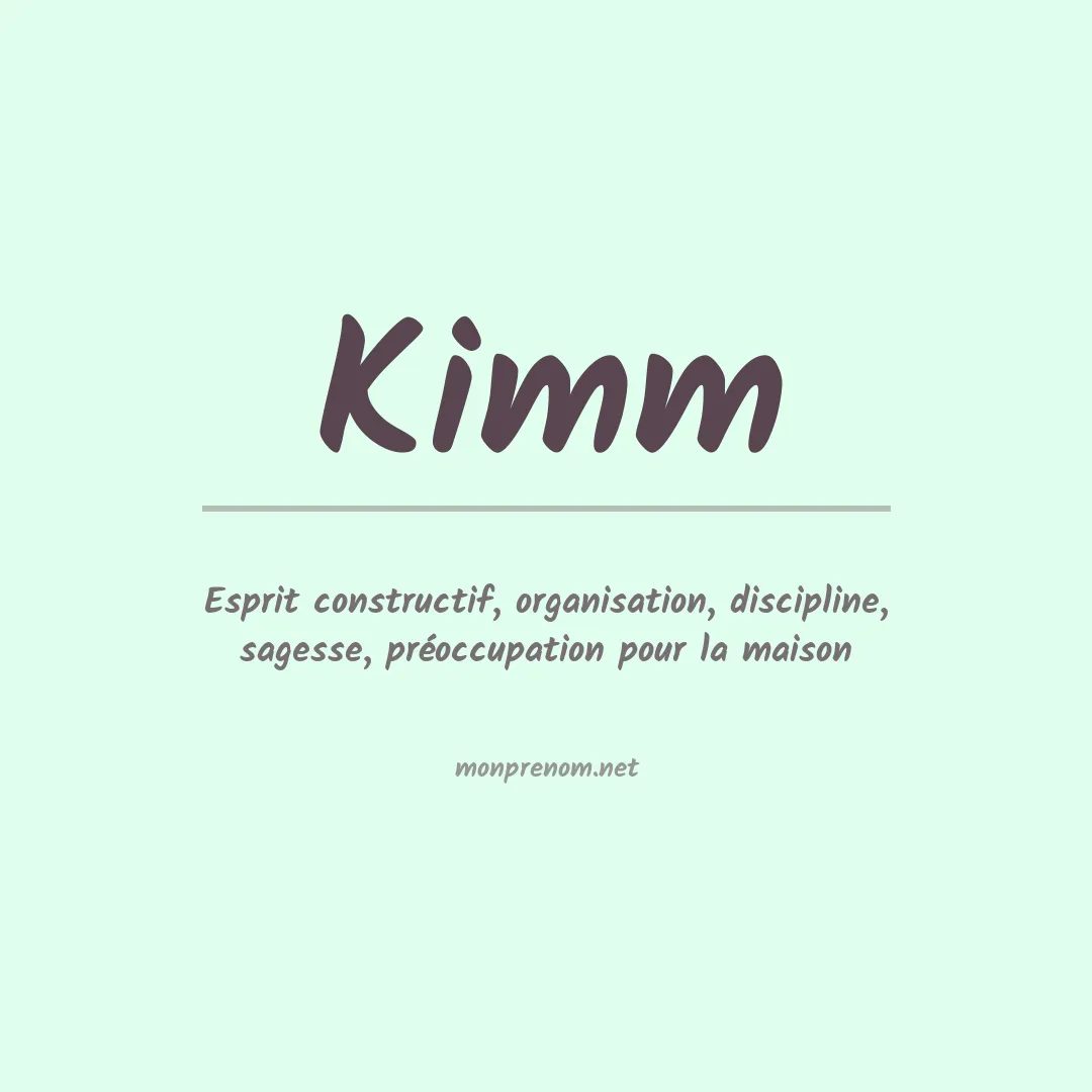 Prénom Kimm