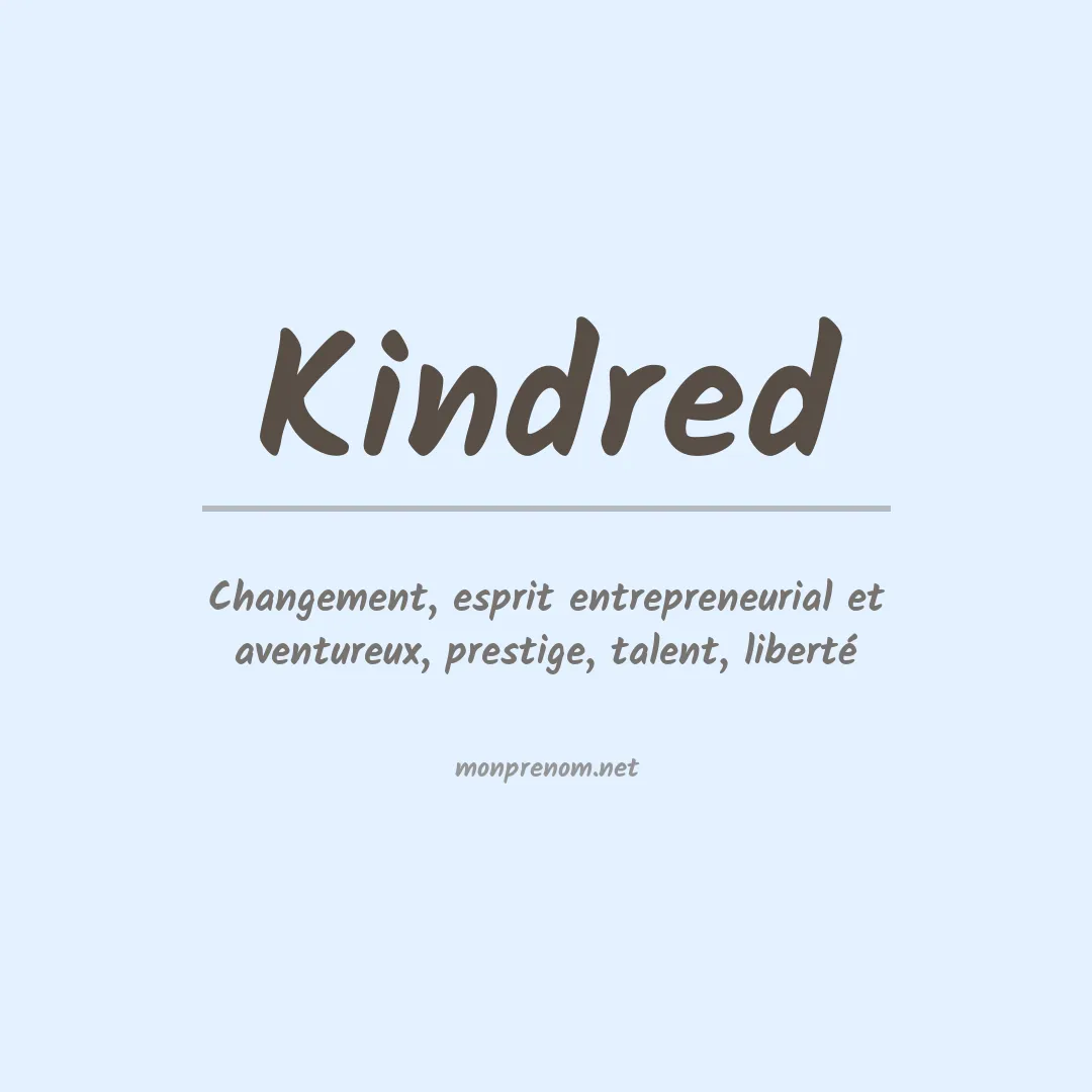 Signification du prénom Kindred