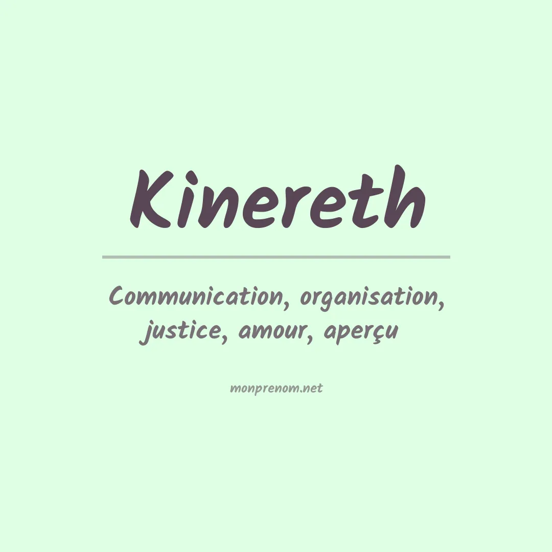 Signification du prénom Kinereth