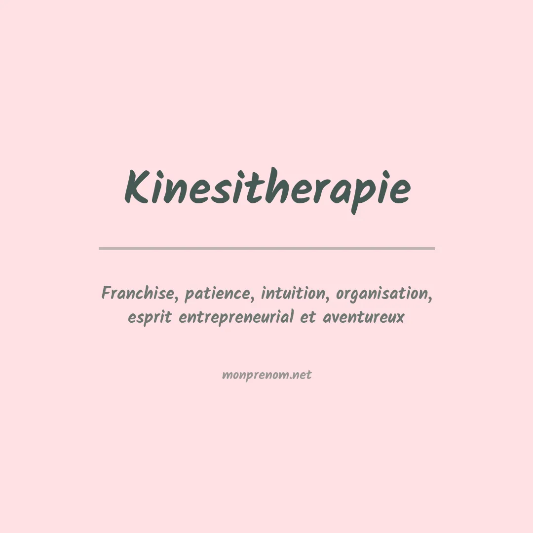 Prénom Kinesitherapie