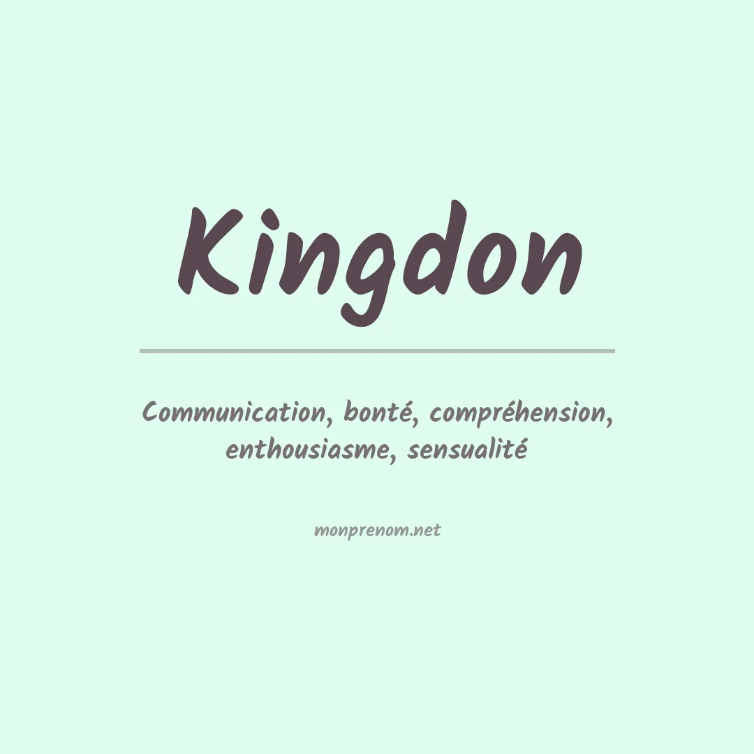 Prénom Kingdon