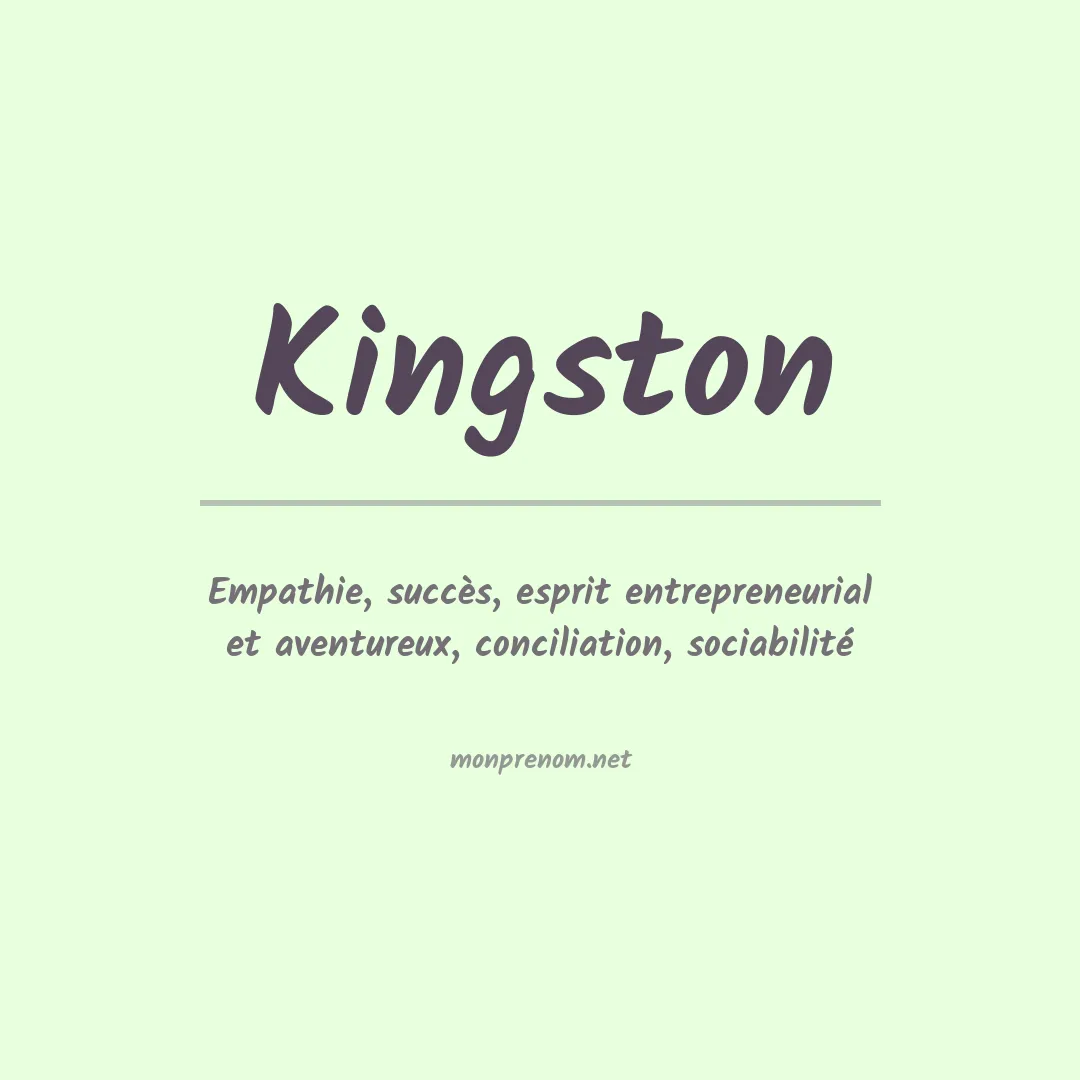 Prénom Kingston