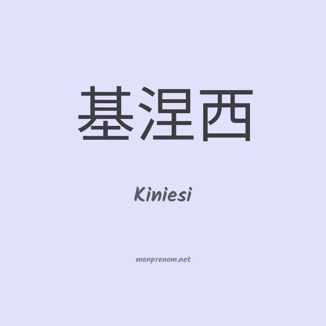 Kiniesi en chinois