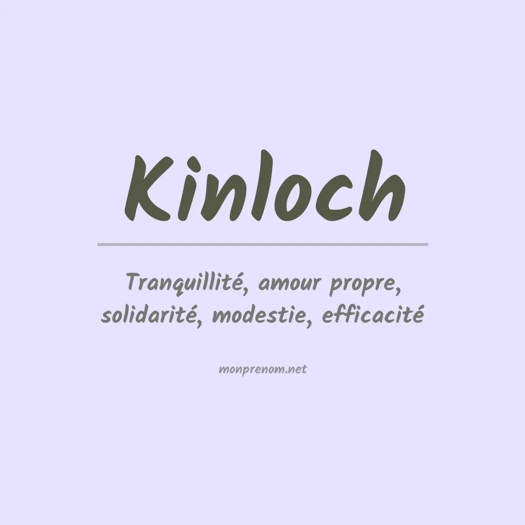 Signification du prénom Kinloch