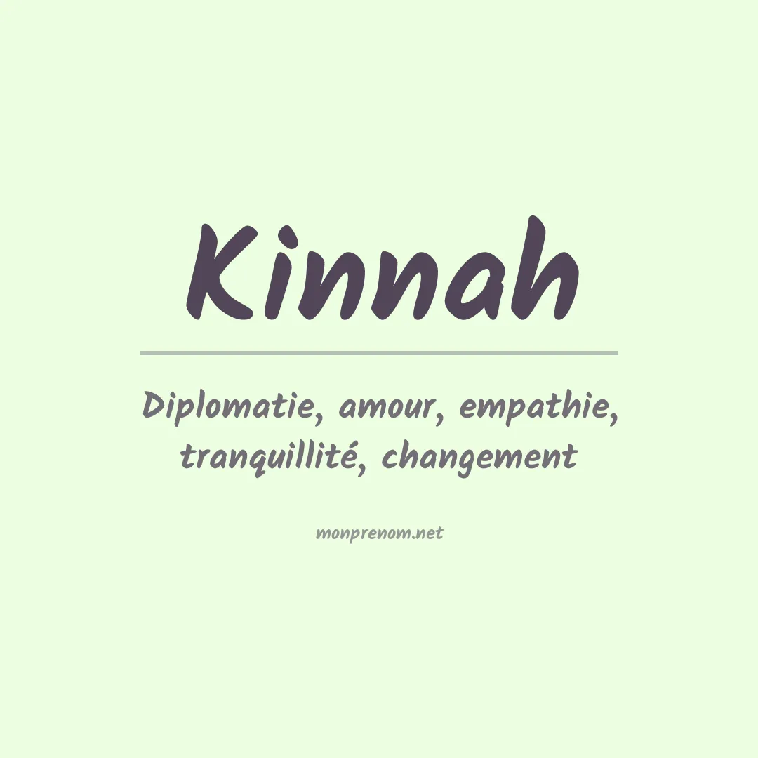 Signification du prénom Kinnah