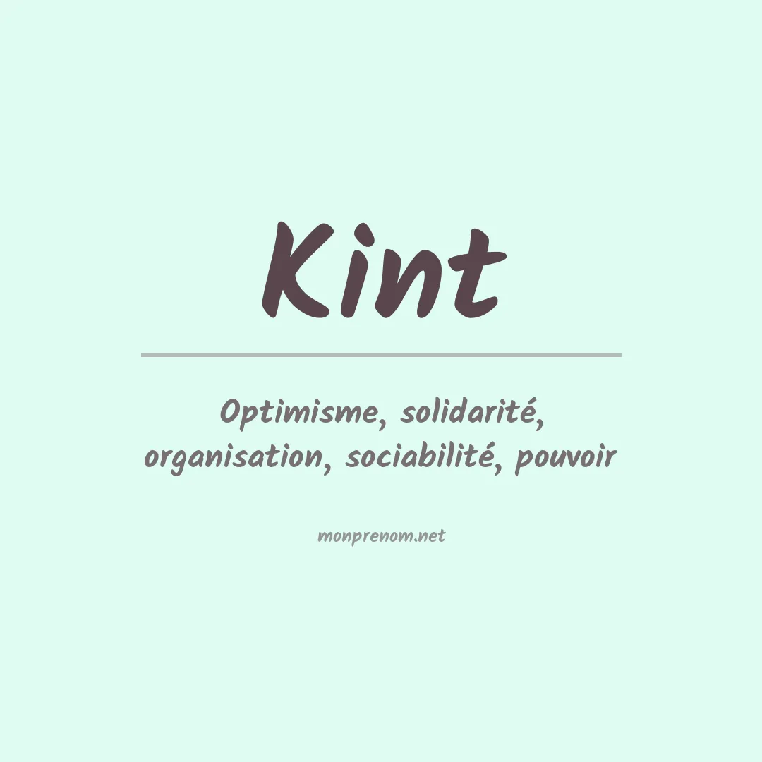 Prénom Kint
