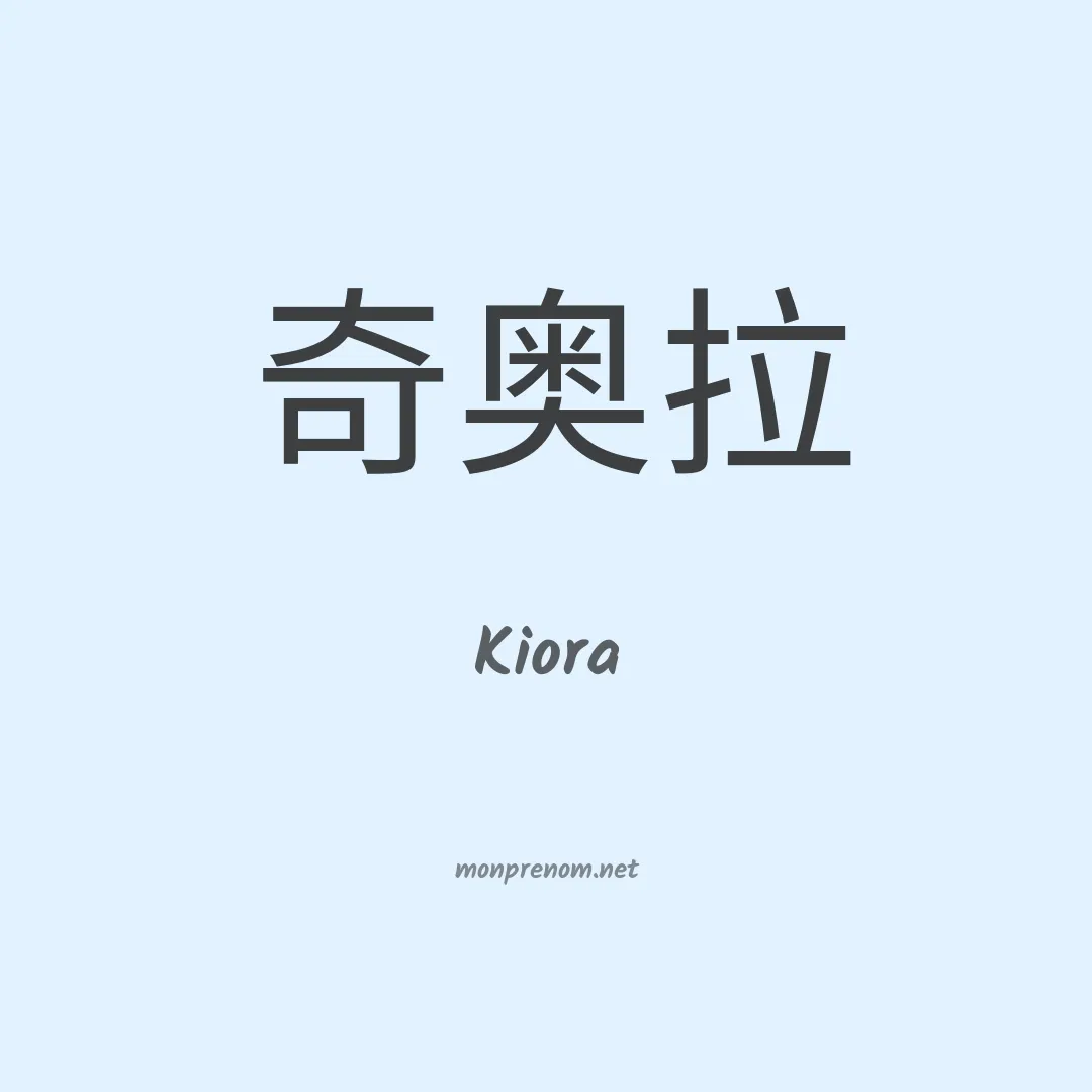 Kiora en chinois