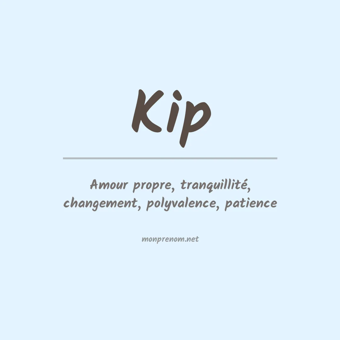 Prénom Kip