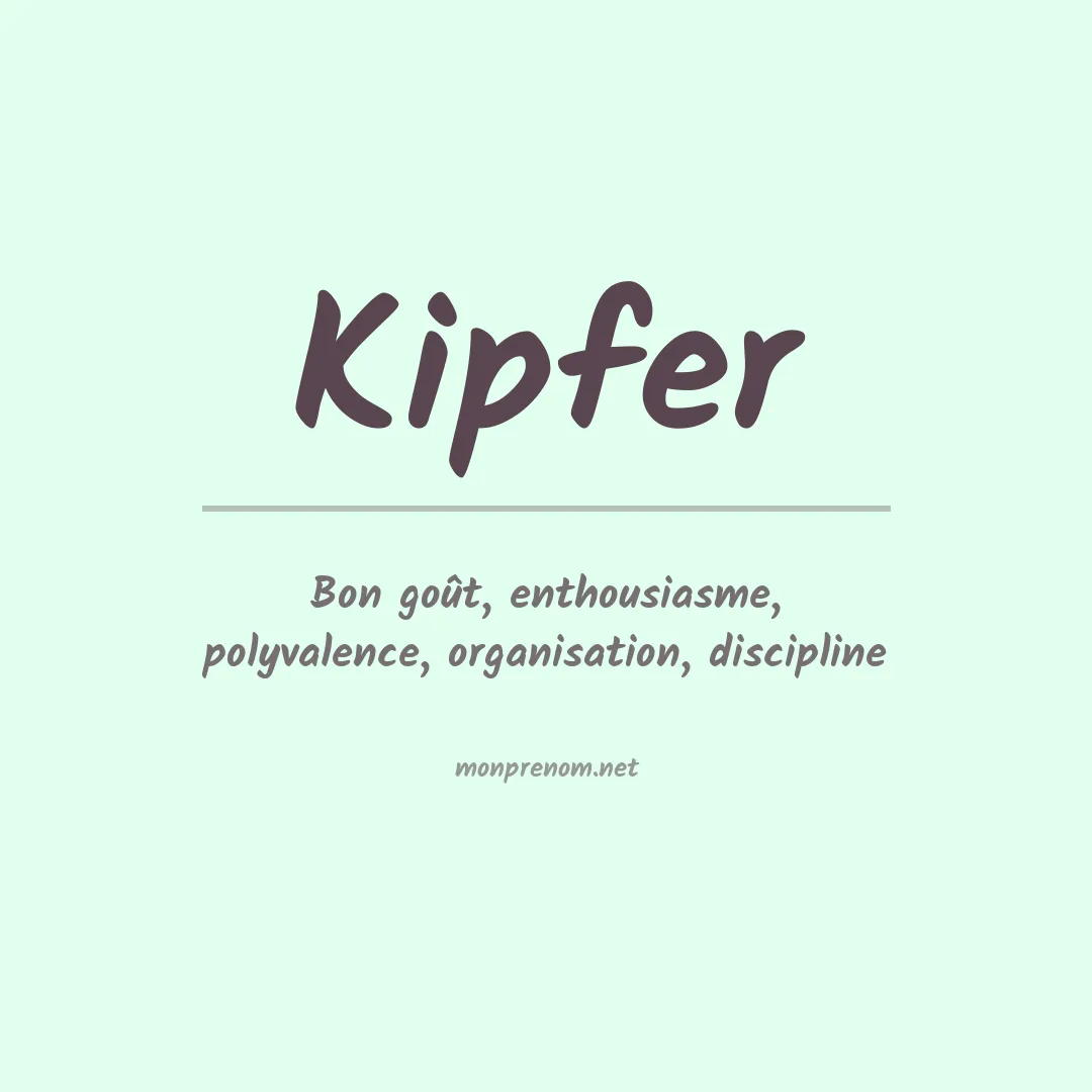 Prénom Kipfer