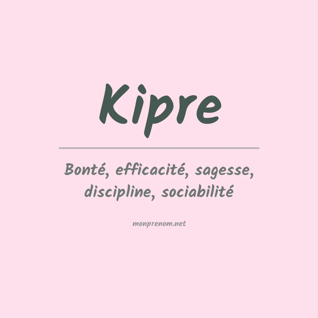 Signification du prénom Kipre