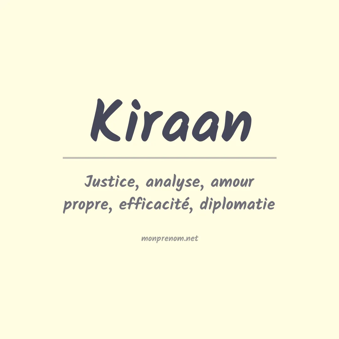 Prénom Kiraan