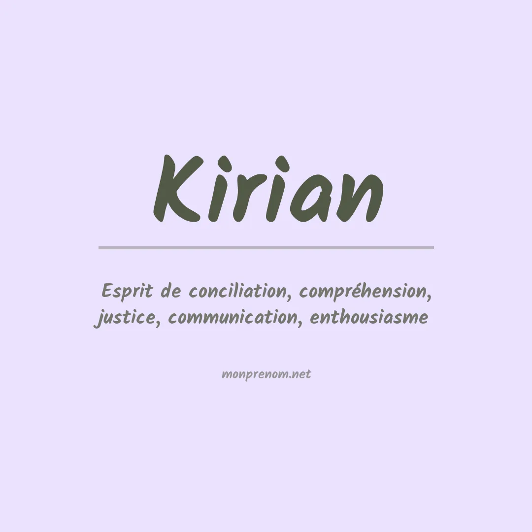 Signification du prénom Kirian