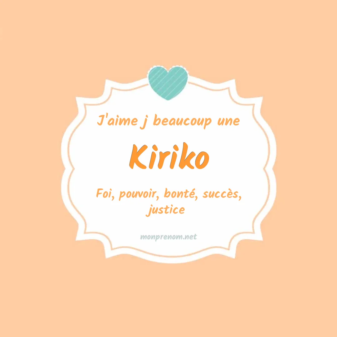 J'aime beaucoup Kiriko
