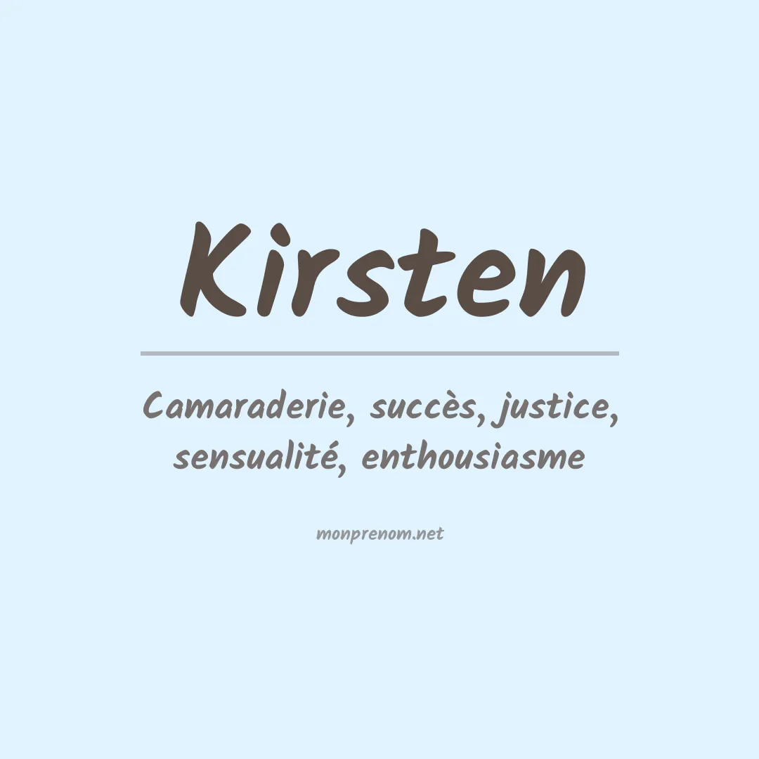 Prénom Kirsten