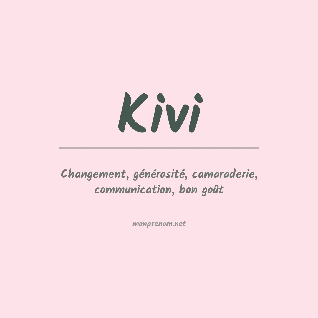 Prénom Kivi