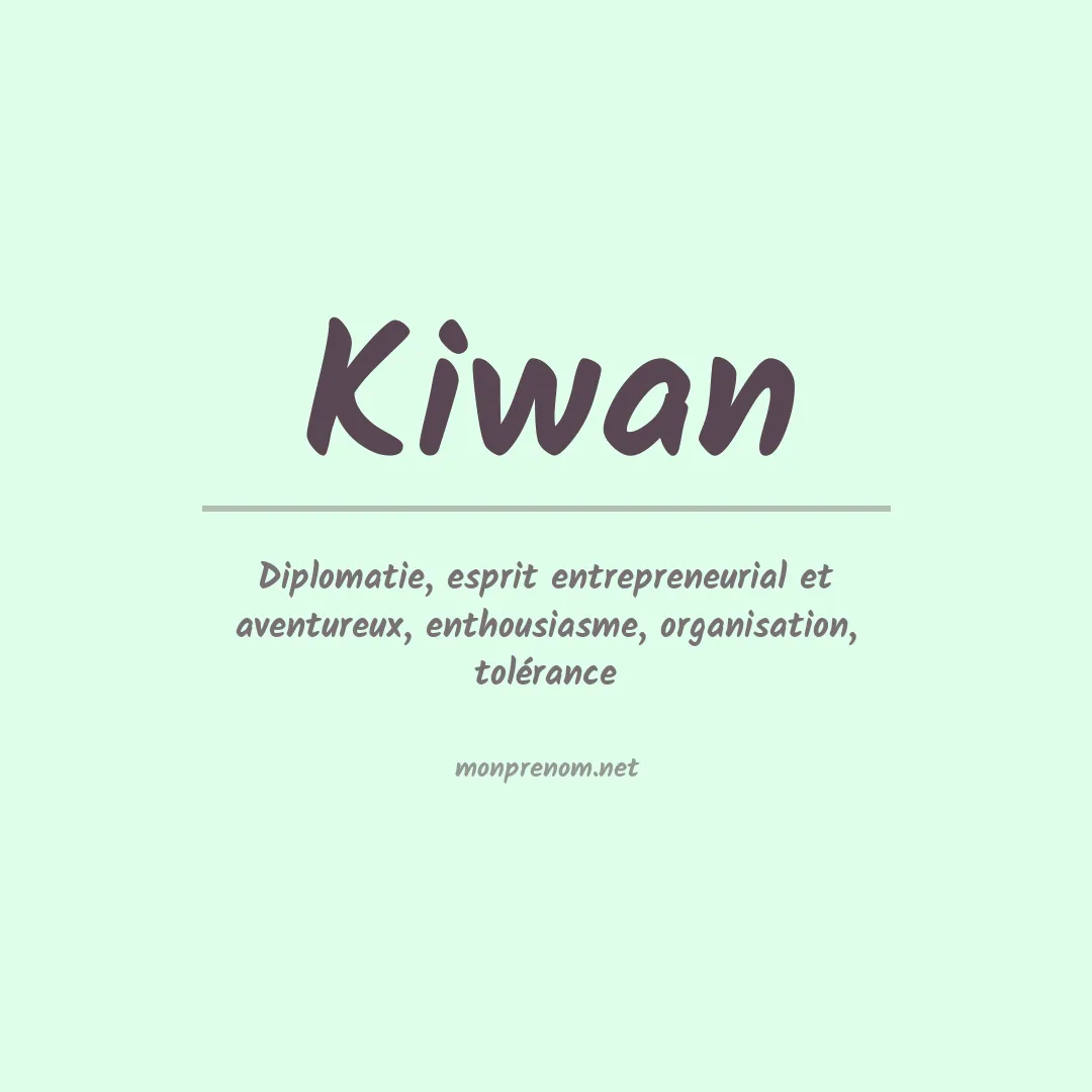 Signification du prénom Kiwan