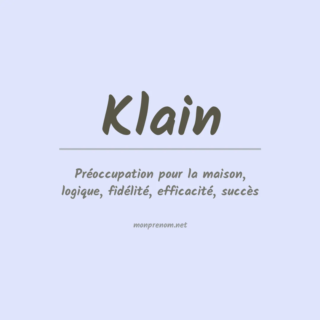 Prénom Klain
