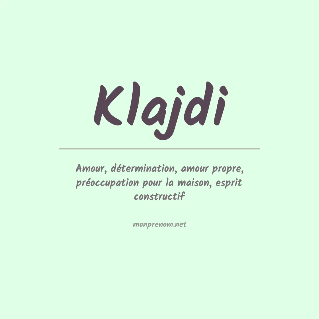 Signification du prénom Klajdi