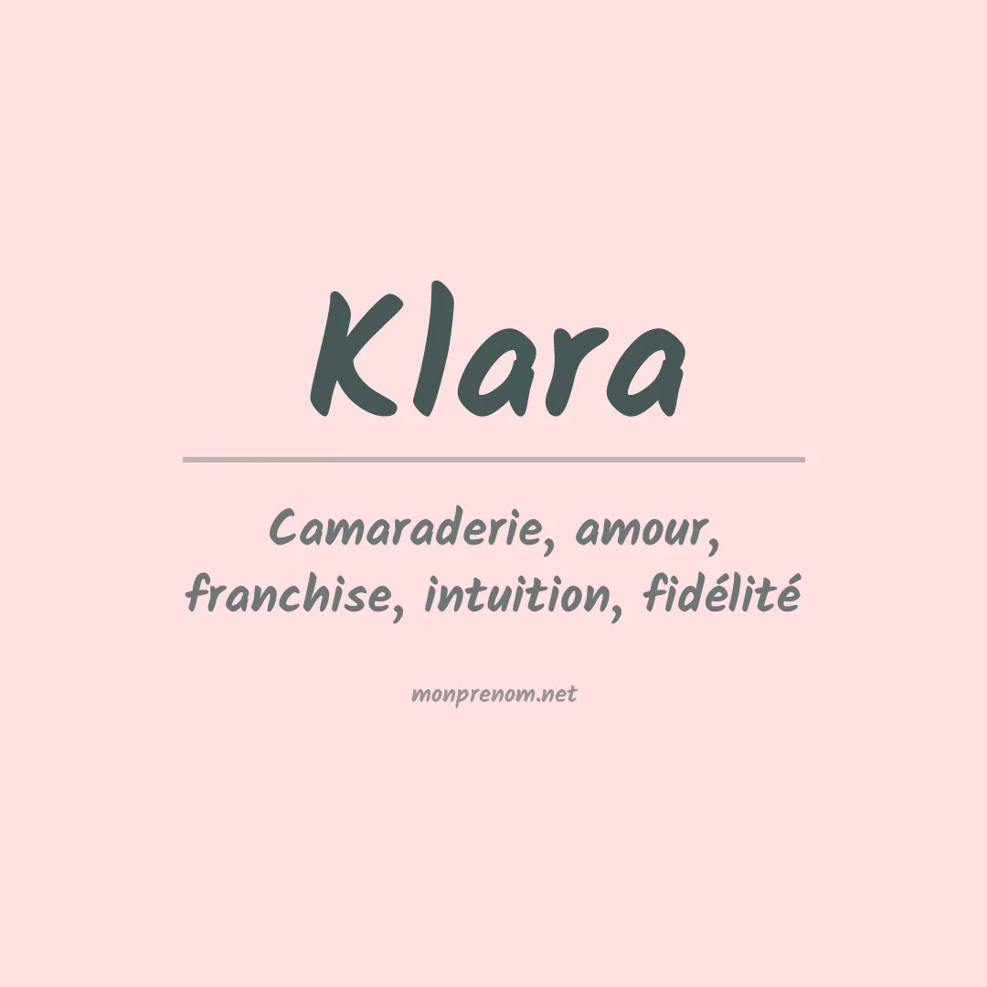 Prénom Klara