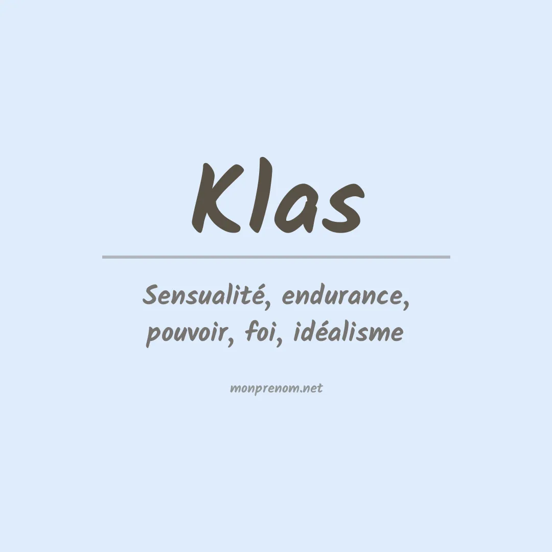 Prénom Klas