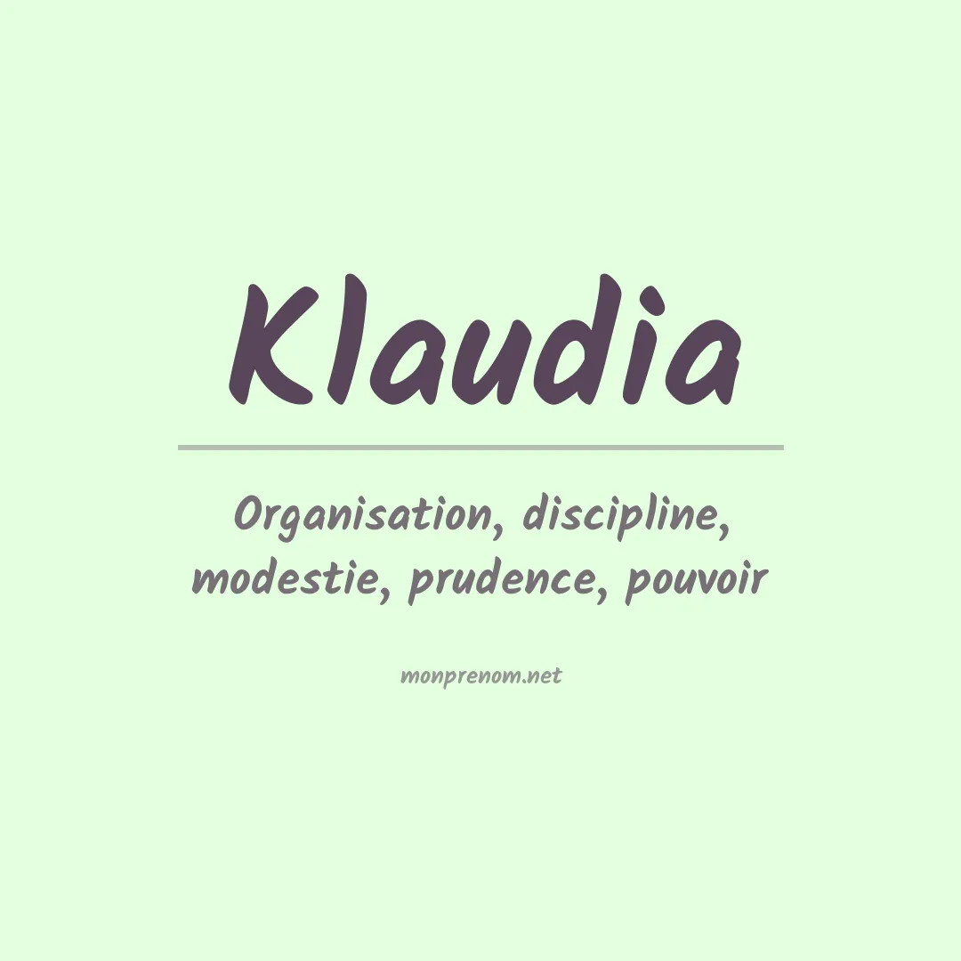Prénom Klaudia