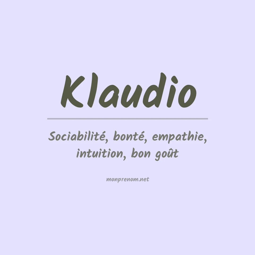 Prénom Klaudio