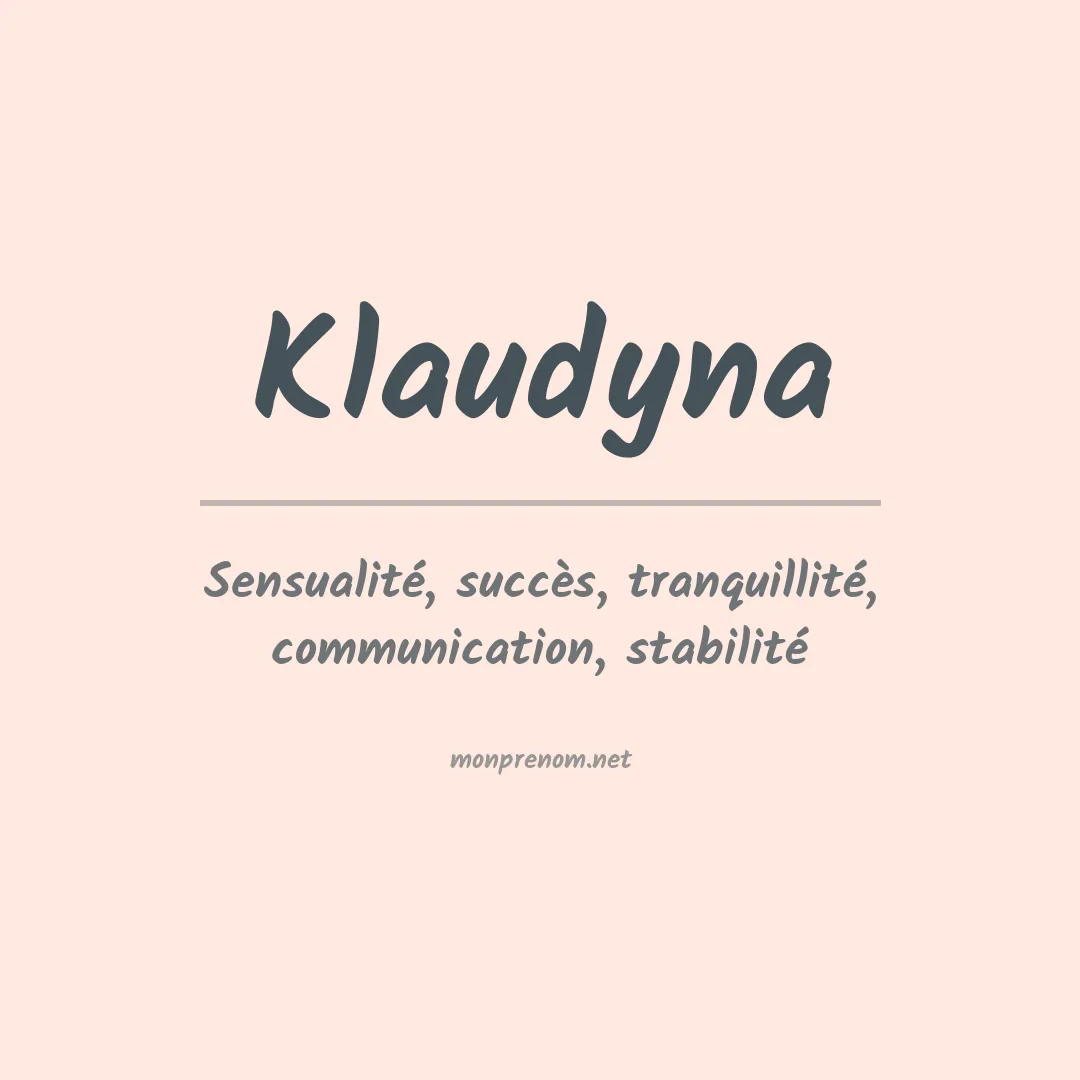 Signification du prénom Klaudyna