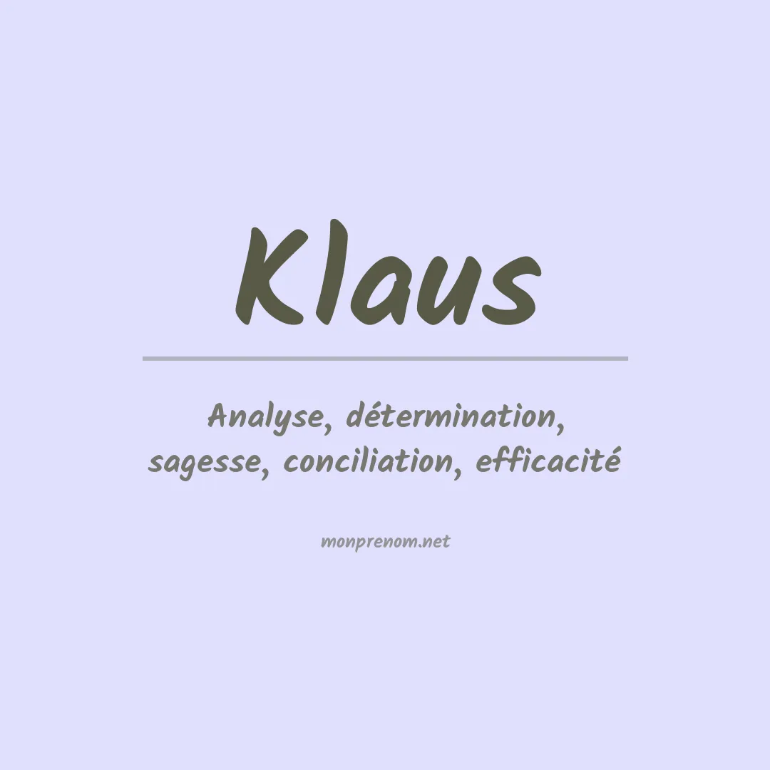 Prénom Klaus