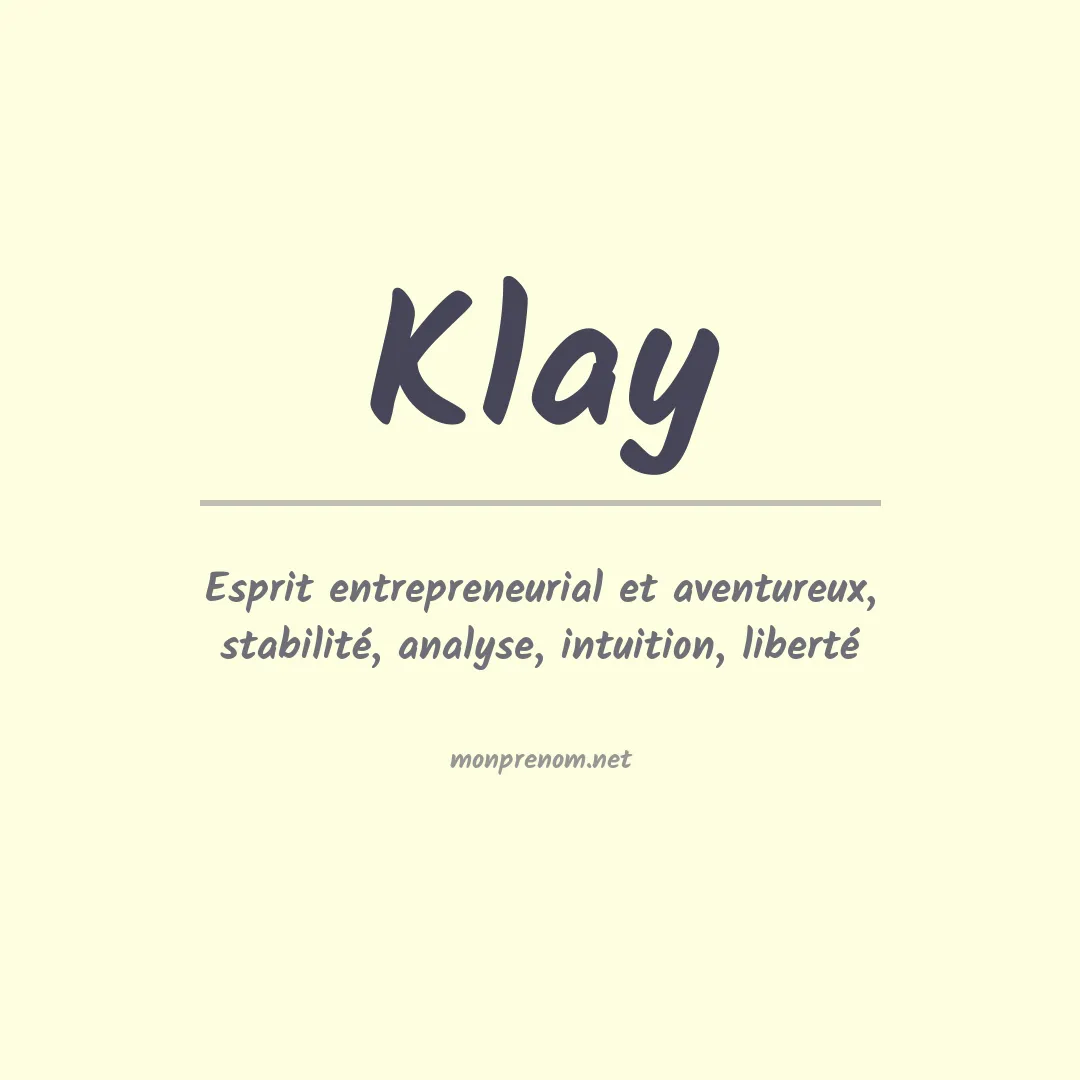Prénom Klay
