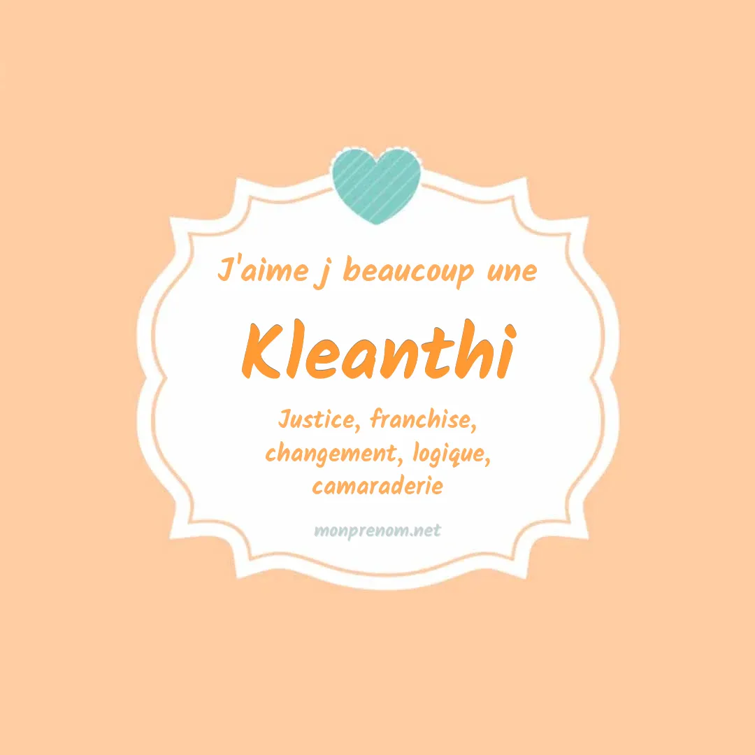 J'aime beaucoup Kleanthi