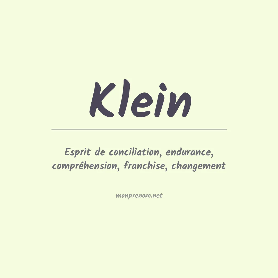 Prénom Klein